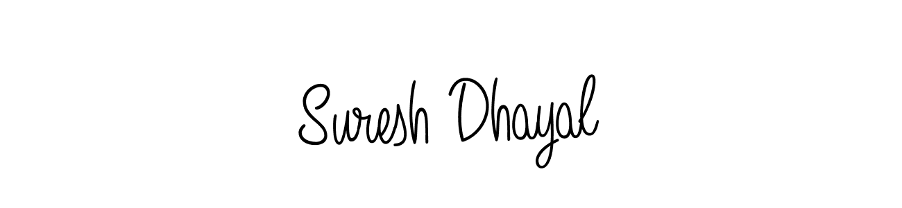 Make a beautiful signature design for name Suresh Dhayal. With this signature (Angelique-Rose-font-FFP) style, you can create a handwritten signature for free. Suresh Dhayal signature style 5 images and pictures png