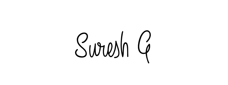 if you are searching for the best signature style for your name Suresh G. so please give up your signature search. here we have designed multiple signature styles  using Angelique-Rose-font-FFP. Suresh G signature style 5 images and pictures png