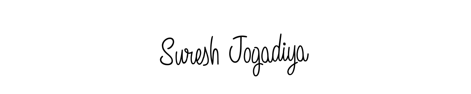 Use a signature maker to create a handwritten signature online. With this signature software, you can design (Angelique-Rose-font-FFP) your own signature for name Suresh Jogadiya. Suresh Jogadiya signature style 5 images and pictures png