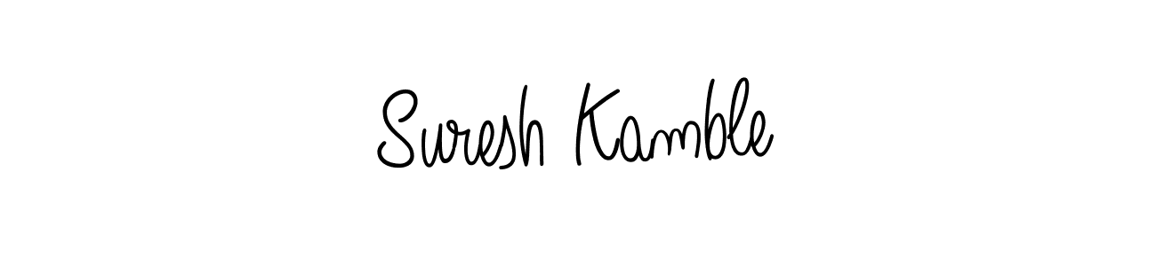 Create a beautiful signature design for name Suresh Kamble. With this signature (Angelique-Rose-font-FFP) fonts, you can make a handwritten signature for free. Suresh Kamble signature style 5 images and pictures png