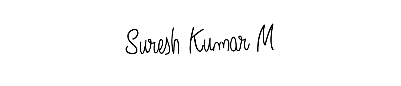 Similarly Angelique-Rose-font-FFP is the best handwritten signature design. Signature creator online .You can use it as an online autograph creator for name Suresh Kumar M. Suresh Kumar M signature style 5 images and pictures png
