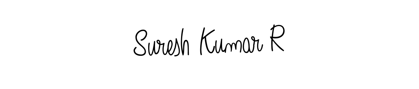 You should practise on your own different ways (Angelique-Rose-font-FFP) to write your name (Suresh Kumar R) in signature. don't let someone else do it for you. Suresh Kumar R signature style 5 images and pictures png