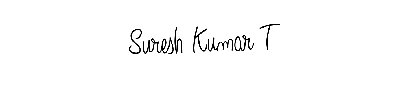 You can use this online signature creator to create a handwritten signature for the name Suresh Kumar T. This is the best online autograph maker. Suresh Kumar T signature style 5 images and pictures png