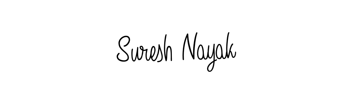 Use a signature maker to create a handwritten signature online. With this signature software, you can design (Angelique-Rose-font-FFP) your own signature for name Suresh Nayak. Suresh Nayak signature style 5 images and pictures png