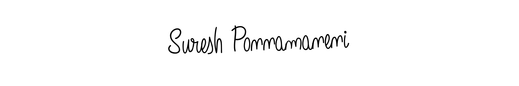 Make a beautiful signature design for name Suresh Ponnamaneni. With this signature (Angelique-Rose-font-FFP) style, you can create a handwritten signature for free. Suresh Ponnamaneni signature style 5 images and pictures png