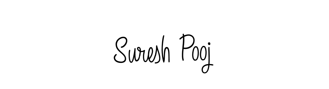 Make a beautiful signature design for name Suresh Pooj. With this signature (Angelique-Rose-font-FFP) style, you can create a handwritten signature for free. Suresh Pooj signature style 5 images and pictures png