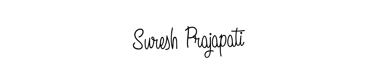 Make a beautiful signature design for name Suresh Prajapati. With this signature (Angelique-Rose-font-FFP) style, you can create a handwritten signature for free. Suresh Prajapati signature style 5 images and pictures png
