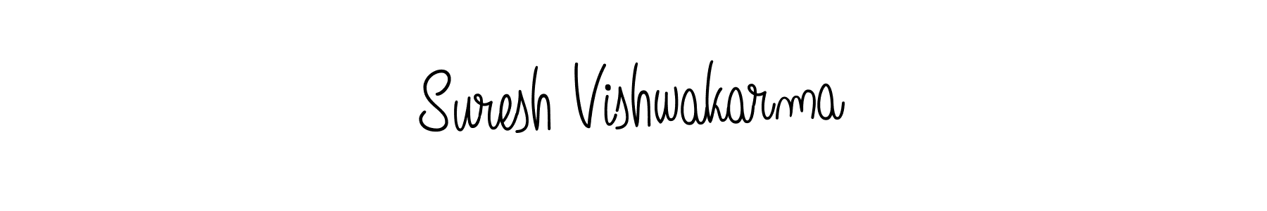 You should practise on your own different ways (Angelique-Rose-font-FFP) to write your name (Suresh Vishwakarma) in signature. don't let someone else do it for you. Suresh Vishwakarma signature style 5 images and pictures png