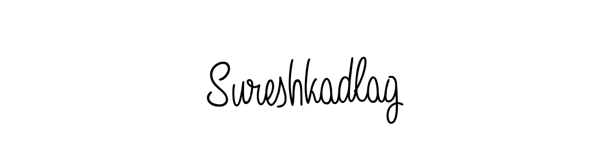 Sureshkadlag stylish signature style. Best Handwritten Sign (Angelique-Rose-font-FFP) for my name. Handwritten Signature Collection Ideas for my name Sureshkadlag. Sureshkadlag signature style 5 images and pictures png