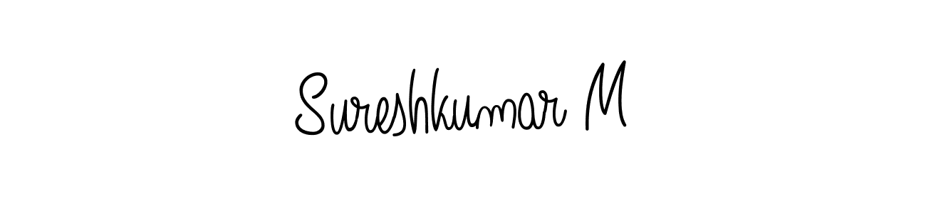 Use a signature maker to create a handwritten signature online. With this signature software, you can design (Angelique-Rose-font-FFP) your own signature for name Sureshkumar M. Sureshkumar M signature style 5 images and pictures png