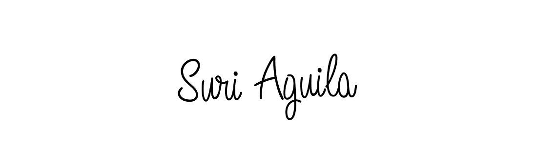 You should practise on your own different ways (Angelique-Rose-font-FFP) to write your name (Suri Aguila) in signature. don't let someone else do it for you. Suri Aguila signature style 5 images and pictures png