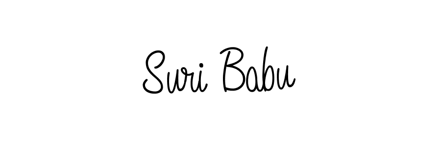 How to make Suri Babu name signature. Use Angelique-Rose-font-FFP style for creating short signs online. This is the latest handwritten sign. Suri Babu signature style 5 images and pictures png