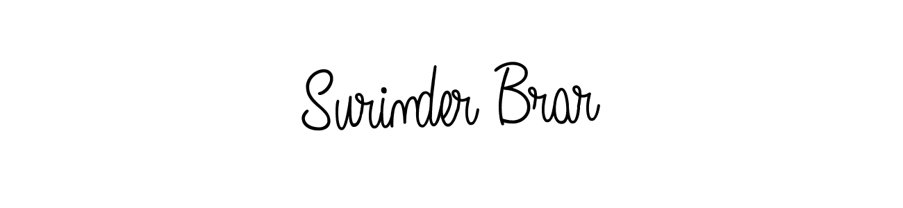 Surinder Brar stylish signature style. Best Handwritten Sign (Angelique-Rose-font-FFP) for my name. Handwritten Signature Collection Ideas for my name Surinder Brar. Surinder Brar signature style 5 images and pictures png
