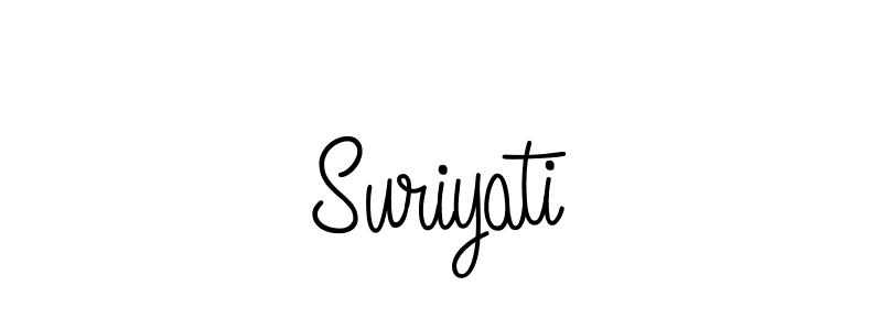 You should practise on your own different ways (Angelique-Rose-font-FFP) to write your name (Suriyati) in signature. don't let someone else do it for you. Suriyati signature style 5 images and pictures png