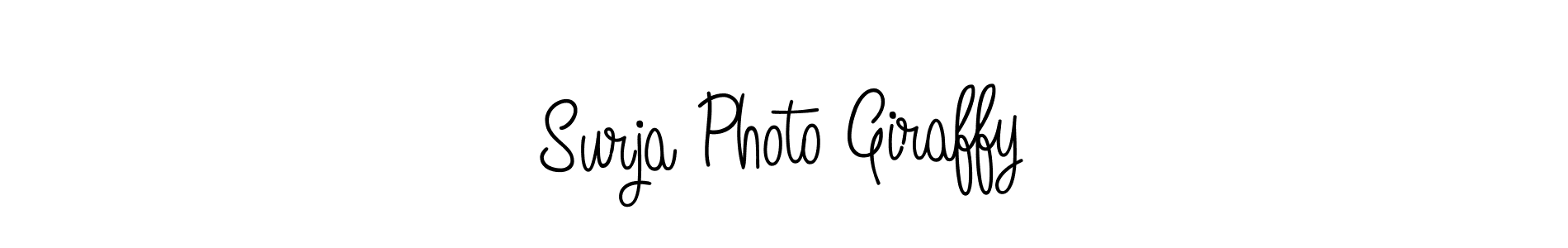 Design your own signature with our free online signature maker. With this signature software, you can create a handwritten (Angelique-Rose-font-FFP) signature for name Surja Photo Giraffy. Surja Photo Giraffy signature style 5 images and pictures png