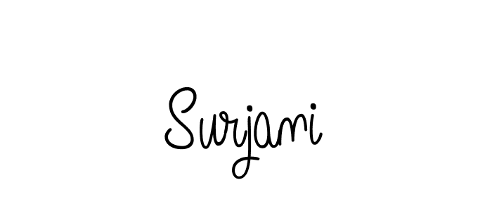 Create a beautiful signature design for name Surjani. With this signature (Angelique-Rose-font-FFP) fonts, you can make a handwritten signature for free. Surjani signature style 5 images and pictures png