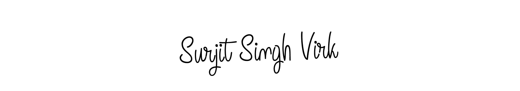 How to make Surjit Singh Virk name signature. Use Angelique-Rose-font-FFP style for creating short signs online. This is the latest handwritten sign. Surjit Singh Virk signature style 5 images and pictures png