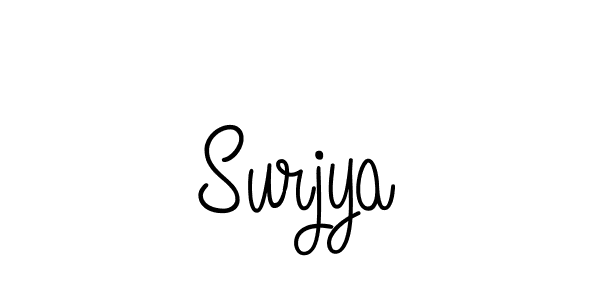 Surjya stylish signature style. Best Handwritten Sign (Angelique-Rose-font-FFP) for my name. Handwritten Signature Collection Ideas for my name Surjya. Surjya signature style 5 images and pictures png