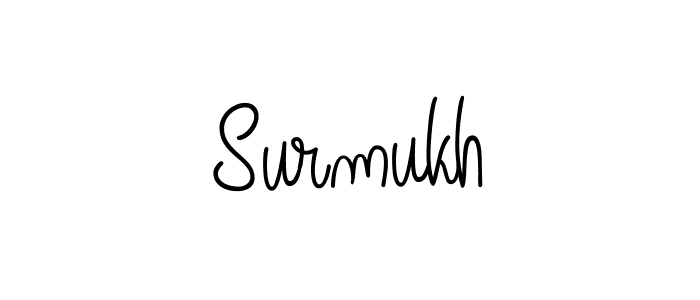 Surmukh stylish signature style. Best Handwritten Sign (Angelique-Rose-font-FFP) for my name. Handwritten Signature Collection Ideas for my name Surmukh. Surmukh signature style 5 images and pictures png
