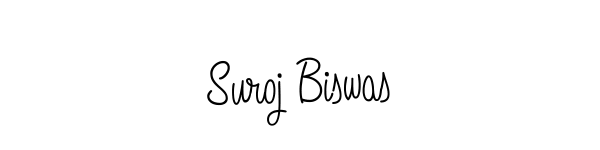 The best way (Angelique-Rose-font-FFP) to make a short signature is to pick only two or three words in your name. The name Suroj Biswas include a total of six letters. For converting this name. Suroj Biswas signature style 5 images and pictures png