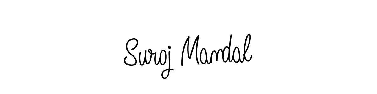 How to make Suroj Mandal name signature. Use Angelique-Rose-font-FFP style for creating short signs online. This is the latest handwritten sign. Suroj Mandal signature style 5 images and pictures png