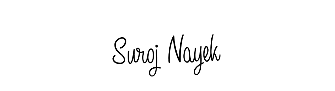 How to make Suroj Nayek name signature. Use Angelique-Rose-font-FFP style for creating short signs online. This is the latest handwritten sign. Suroj Nayek signature style 5 images and pictures png