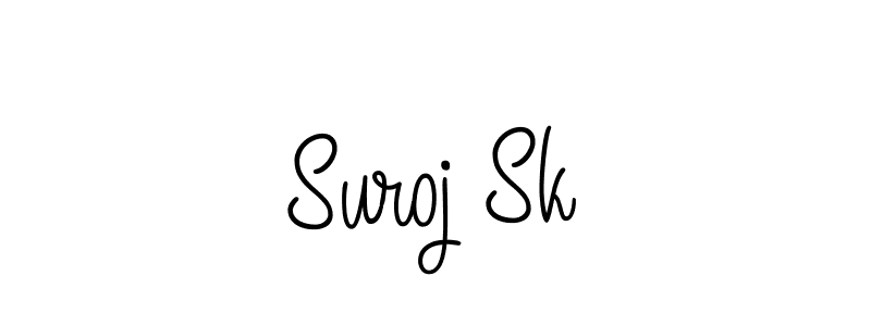 You should practise on your own different ways (Angelique-Rose-font-FFP) to write your name (Suroj Sk) in signature. don't let someone else do it for you. Suroj Sk signature style 5 images and pictures png