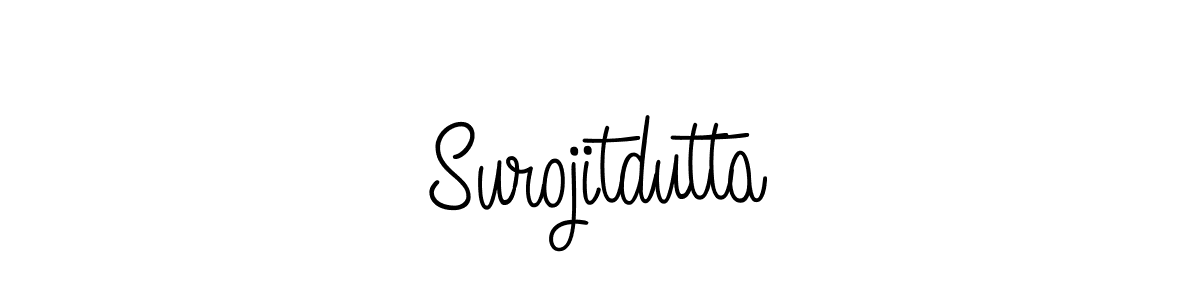 How to make Surojitdutta name signature. Use Angelique-Rose-font-FFP style for creating short signs online. This is the latest handwritten sign. Surojitdutta signature style 5 images and pictures png