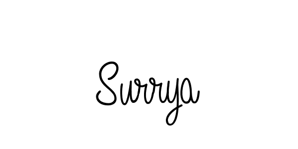 How to make Surrya signature? Angelique-Rose-font-FFP is a professional autograph style. Create handwritten signature for Surrya name. Surrya signature style 5 images and pictures png