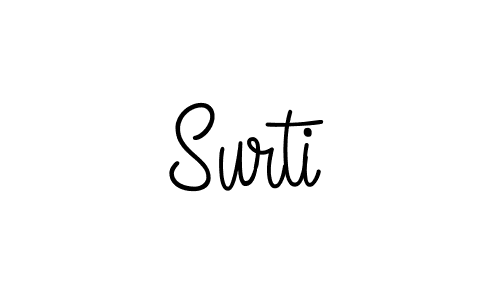 Create a beautiful signature design for name Surti. With this signature (Angelique-Rose-font-FFP) fonts, you can make a handwritten signature for free. Surti signature style 5 images and pictures png