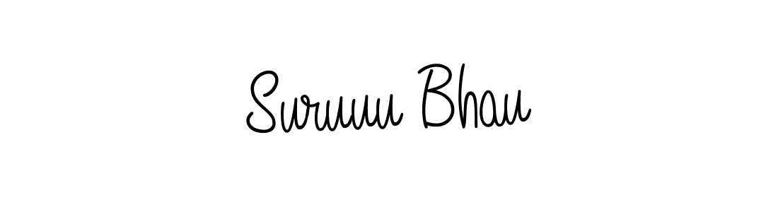 How to Draw Suruuu Bhau signature style? Angelique-Rose-font-FFP is a latest design signature styles for name Suruuu Bhau. Suruuu Bhau signature style 5 images and pictures png