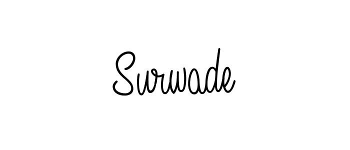 How to make Surwade signature? Angelique-Rose-font-FFP is a professional autograph style. Create handwritten signature for Surwade name. Surwade signature style 5 images and pictures png