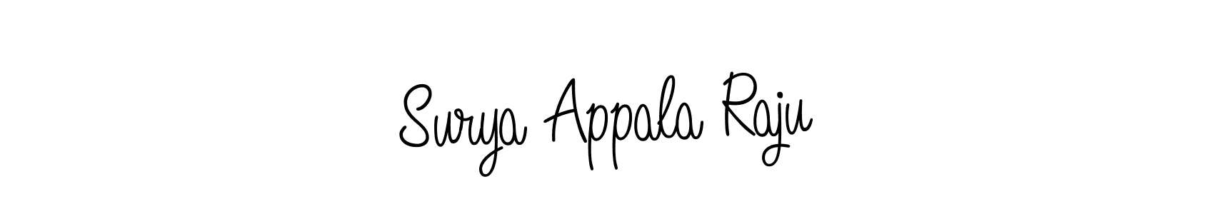 This is the best signature style for the Surya Appala Raju name. Also you like these signature font (Angelique-Rose-font-FFP). Mix name signature. Surya Appala Raju signature style 5 images and pictures png