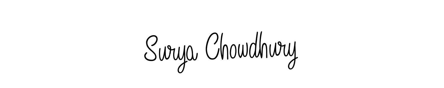 Surya Chowdhury stylish signature style. Best Handwritten Sign (Angelique-Rose-font-FFP) for my name. Handwritten Signature Collection Ideas for my name Surya Chowdhury. Surya Chowdhury signature style 5 images and pictures png