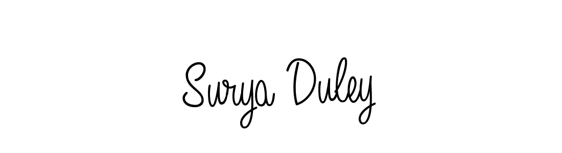 Angelique-Rose-font-FFP is a professional signature style that is perfect for those who want to add a touch of class to their signature. It is also a great choice for those who want to make their signature more unique. Get Surya Duley name to fancy signature for free. Surya Duley signature style 5 images and pictures png