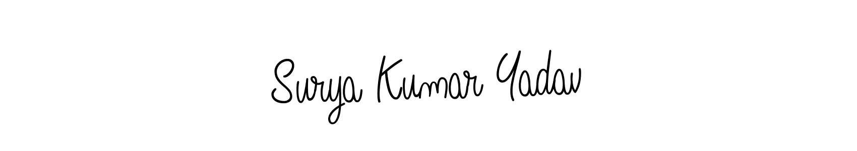 Similarly Angelique-Rose-font-FFP is the best handwritten signature design. Signature creator online .You can use it as an online autograph creator for name Surya Kumar Yadav. Surya Kumar Yadav signature style 5 images and pictures png