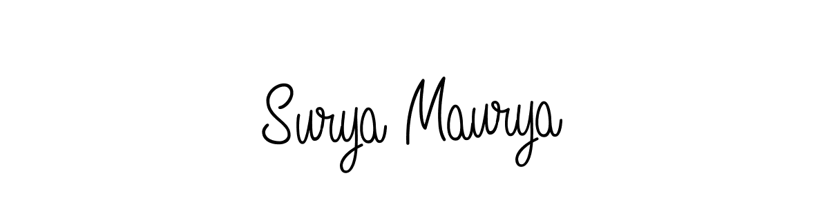 Create a beautiful signature design for name Surya Maurya. With this signature (Angelique-Rose-font-FFP) fonts, you can make a handwritten signature for free. Surya Maurya signature style 5 images and pictures png