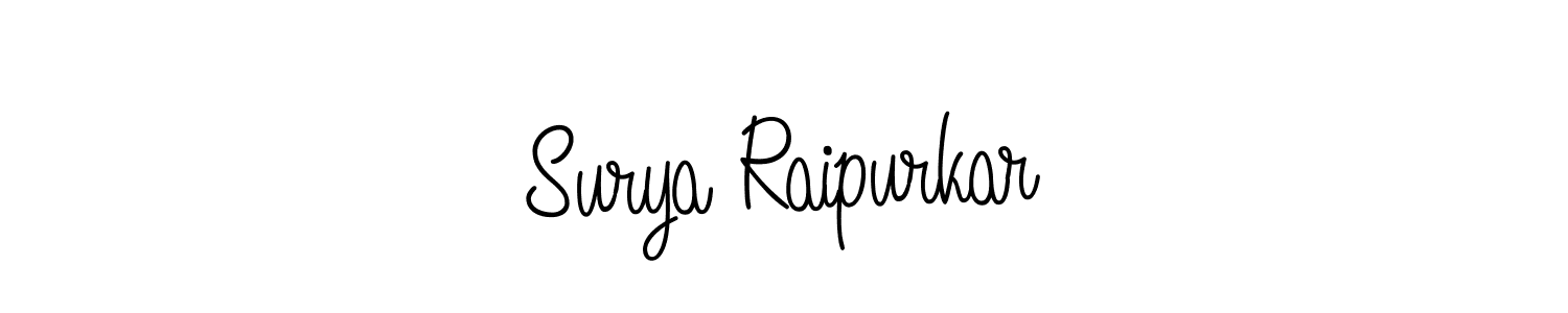 How to Draw Surya Raipurkar signature style? Angelique-Rose-font-FFP is a latest design signature styles for name Surya Raipurkar. Surya Raipurkar signature style 5 images and pictures png