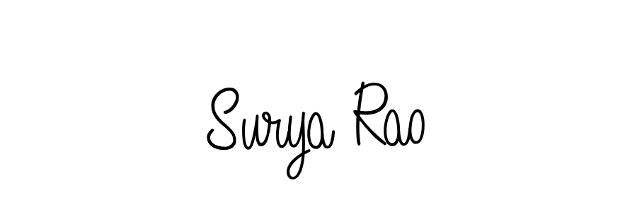 Make a short Surya Rao signature style. Manage your documents anywhere anytime using Angelique-Rose-font-FFP. Create and add eSignatures, submit forms, share and send files easily. Surya Rao signature style 5 images and pictures png