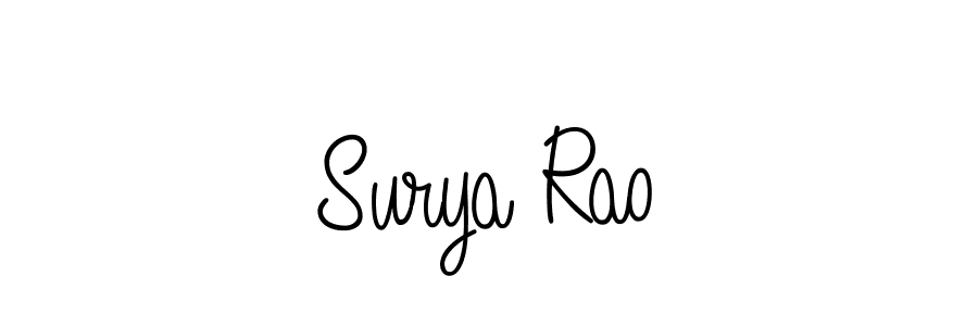 Similarly Angelique-Rose-font-FFP is the best handwritten signature design. Signature creator online .You can use it as an online autograph creator for name Surya Rao. Surya Rao signature style 5 images and pictures png