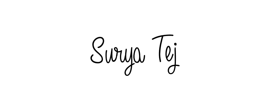 Make a beautiful signature design for name Surya Tej. With this signature (Angelique-Rose-font-FFP) style, you can create a handwritten signature for free. Surya Tej signature style 5 images and pictures png