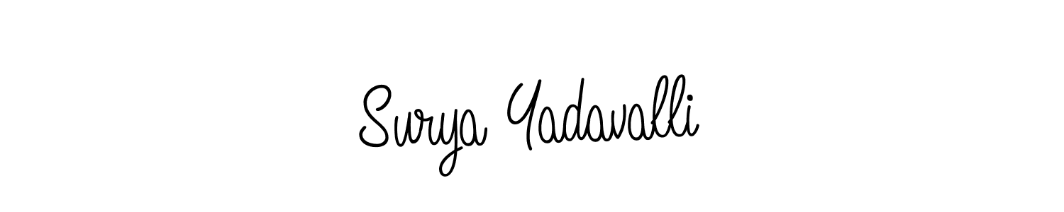 if you are searching for the best signature style for your name Surya Yadavalli. so please give up your signature search. here we have designed multiple signature styles  using Angelique-Rose-font-FFP. Surya Yadavalli signature style 5 images and pictures png