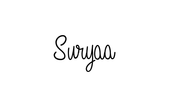 Design your own signature with our free online signature maker. With this signature software, you can create a handwritten (Angelique-Rose-font-FFP) signature for name Suryaa. Suryaa signature style 5 images and pictures png
