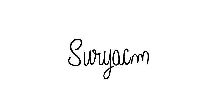 Design your own signature with our free online signature maker. With this signature software, you can create a handwritten (Angelique-Rose-font-FFP) signature for name Suryacm. Suryacm signature style 5 images and pictures png