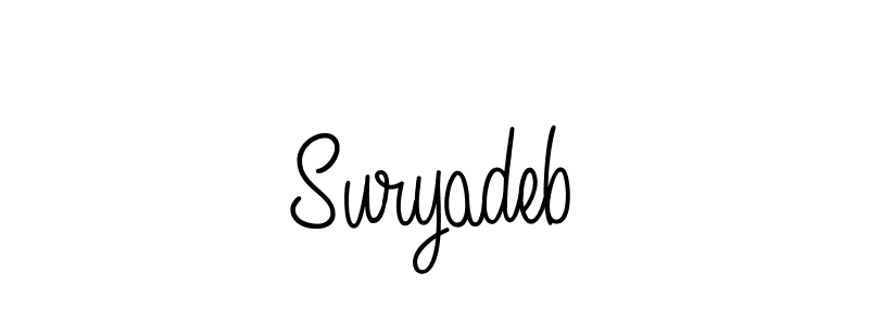 Create a beautiful signature design for name Suryadeb. With this signature (Angelique-Rose-font-FFP) fonts, you can make a handwritten signature for free. Suryadeb signature style 5 images and pictures png