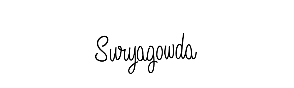 Use a signature maker to create a handwritten signature online. With this signature software, you can design (Angelique-Rose-font-FFP) your own signature for name Suryagowda. Suryagowda signature style 5 images and pictures png