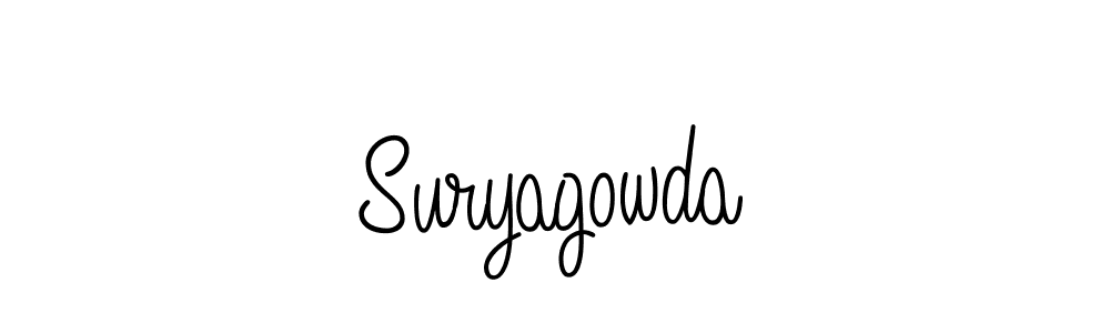 Make a beautiful signature design for name Suryagowda. With this signature (Angelique-Rose-font-FFP) style, you can create a handwritten signature for free. Suryagowda signature style 5 images and pictures png