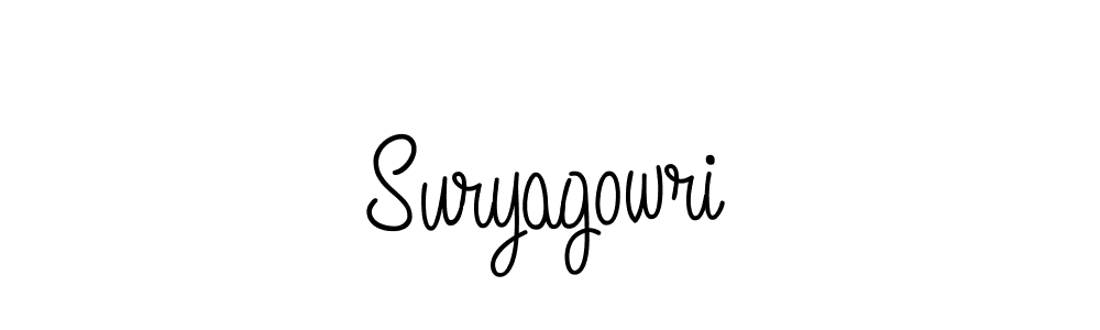 Use a signature maker to create a handwritten signature online. With this signature software, you can design (Angelique-Rose-font-FFP) your own signature for name Suryagowri. Suryagowri signature style 5 images and pictures png