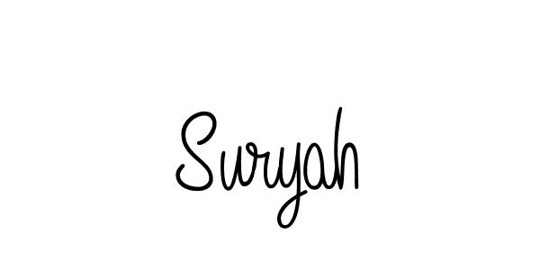 Suryah stylish signature style. Best Handwritten Sign (Angelique-Rose-font-FFP) for my name. Handwritten Signature Collection Ideas for my name Suryah. Suryah signature style 5 images and pictures png