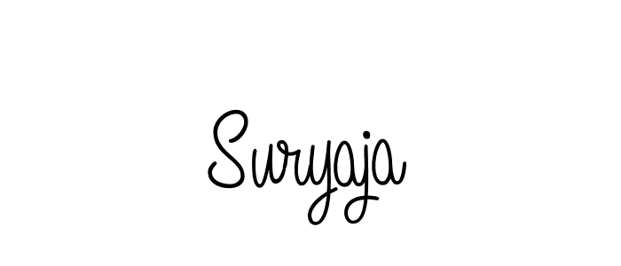 Make a beautiful signature design for name Suryaja. With this signature (Angelique-Rose-font-FFP) style, you can create a handwritten signature for free. Suryaja signature style 5 images and pictures png
